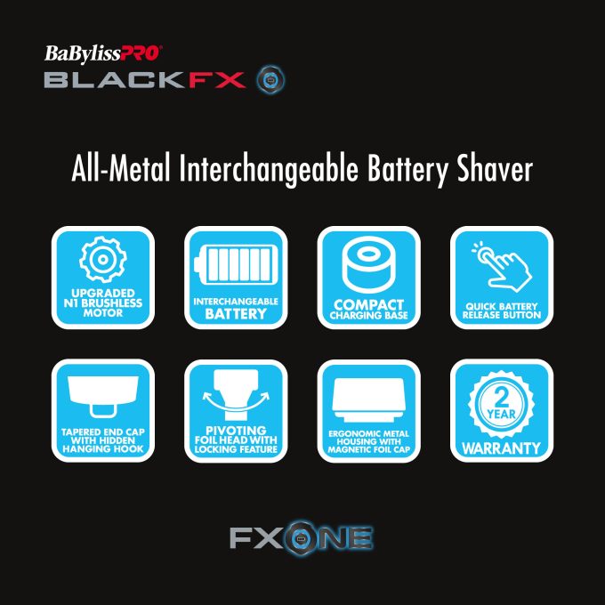 BaBylissPRO® FXONE™ BLACKFX  Double Foil Shaver