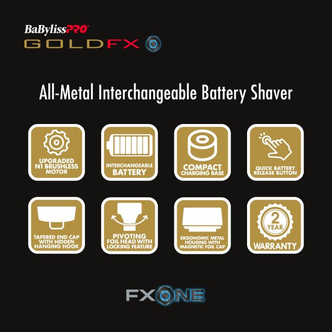BaBylissPRO® FXONE™ GOLDFX  Double Foil Shaver