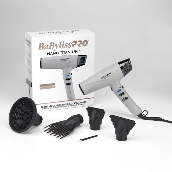 BaBylissPRO® Limited Edition Nano Titanium Grey Collection High Speed Dual-Ionic Dryer