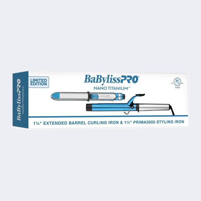 BaBylissPRO® Prima3000 1¼" Straightener & 1¼" Extended Barrel Curling Iron Gift Set