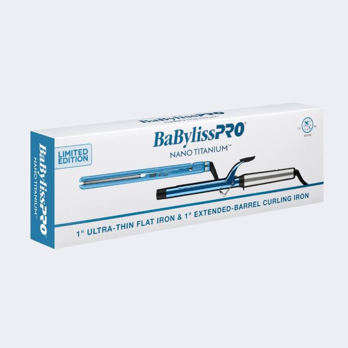 BaBylissPRO® Nano Titanium™  1" Extended-Barrel Curling Iron & 1" Ultra-Thin Flat Iron Gift Set