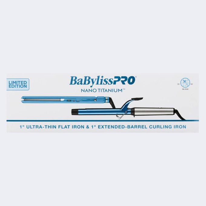 BaBylissPRO® Nano Titanium™  1" Extended-Barrel Curling Iron & 1" Ultra-Thin Flat Iron Gift Set