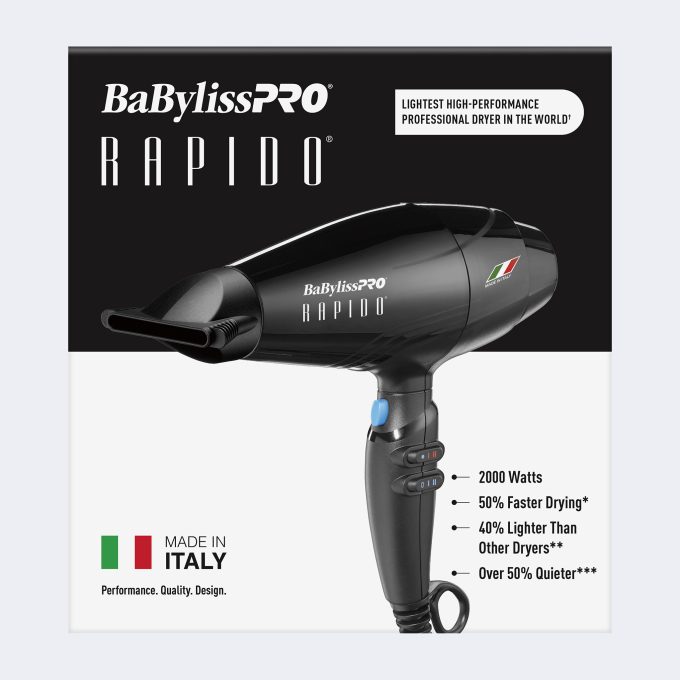 BaBylissPRO® Rapido®  Dryer (BLACK)