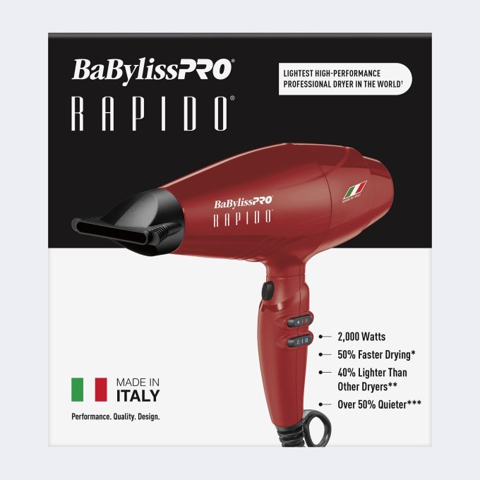 BaBylissPRO® Rapido Dryer (Red)
