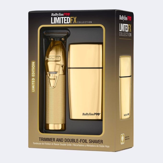 BaBylissPRO® LimitedFX Gold Trimmer and Double-Foil Shaver Gift Set