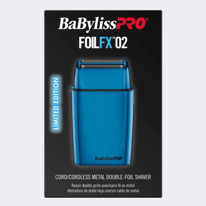 BaBylissPRO® FOILFX02 Limited Edition All-Metal Double-Foil Shaver (Blue)