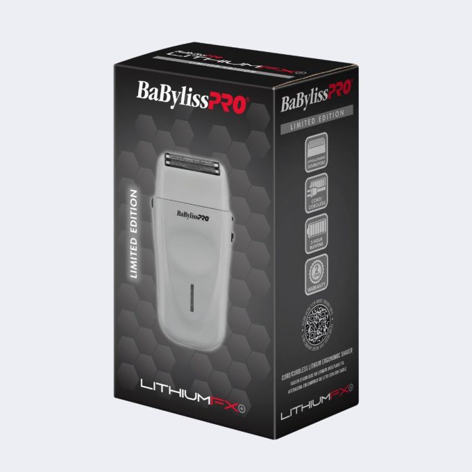 BaBylissPRO® LithiumFX+ Limited Edition Grey Cord/Cordless Lithium Ergonomic Double Foil Shaver