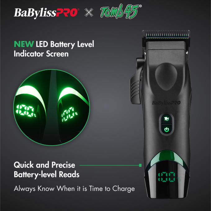 BaBylissPRO® x Tomb45® Wireless-Charging Clipper
