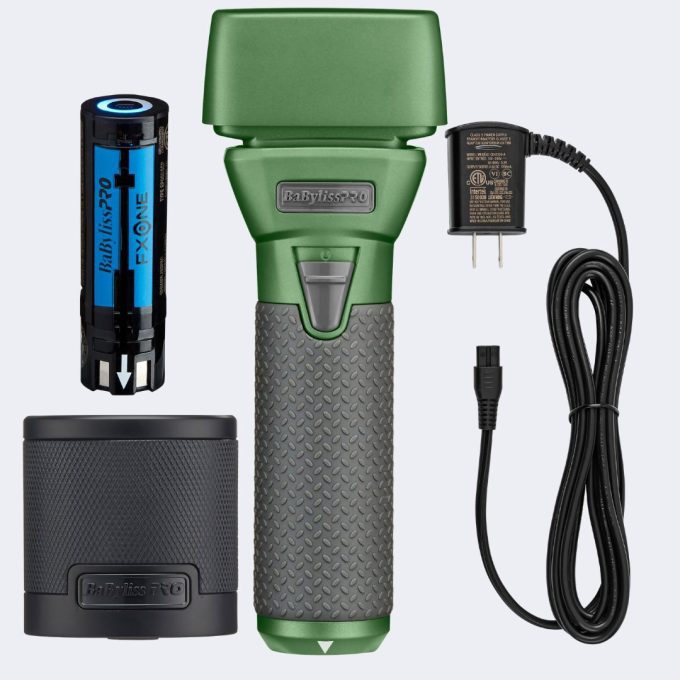 BaBylissPRO® LimitedFX FXONE Double Foil Shaver - Green Charcoal Kit