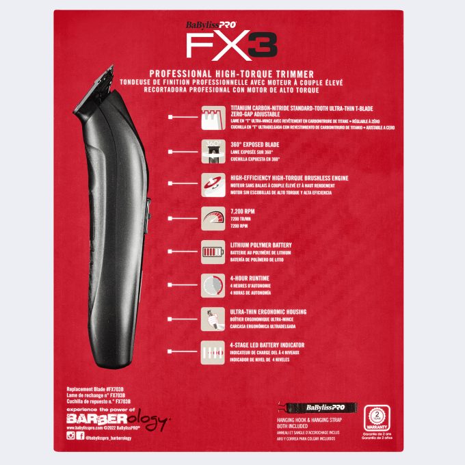 BaBylissPRO FX3 Professional High-Torque Trimmer